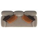  Coaster Furniture Jade 509411 Chenille Upholstered Sculpted Track Arm Sofa - Latte IMAGE 9