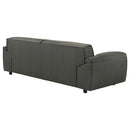  Coaster Furniture Buxton 509504 Top Grain Leather Upholstered Sofa - Graphite IMAGE 10