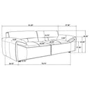 Coaster Furniture Buxton 509504 Top Grain Leather Upholstered Sofa - Graphite IMAGE 12