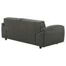  Coaster Furniture Buxton 509505 Top Grain Leather Upholstered Loveseat - Graphite IMAGE 10