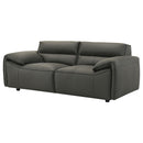  Coaster Furniture Buxton 509505 Top Grain Leather Upholstered Loveseat - Graphite IMAGE 11