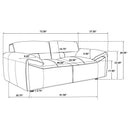  Coaster Furniture Buxton 509505 Top Grain Leather Upholstered Loveseat - Graphite IMAGE 12