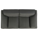  Coaster Furniture Buxton 509505 Top Grain Leather Upholstered Loveseat - Graphite IMAGE 5