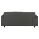  Coaster Furniture Buxton 509505 Top Grain Leather Upholstered Loveseat - Graphite IMAGE 8