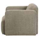  Coaster Furniture Dorset 509816 Fabric Upholstered Round Track Arm Accent Chair - Brown IMAGE 3