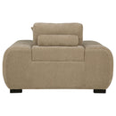  Coaster Furniture Octavia 509963 Upholstered Track Arm Accent Chair - Camel IMAGE 2