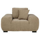  Coaster Furniture Octavia 509963 Upholstered Track Arm Accent Chair - Camel IMAGE 3