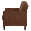  Coaster Furniture Bowen II 509973 Fabric Upholstered Track Arm Accent Chair - Rust IMAGE 2