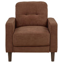  Coaster Furniture Bowen II 509973 Fabric Upholstered Track Arm Accent Chair - Rust IMAGE 6