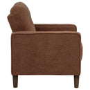  Coaster Furniture Bowen II 509973 Fabric Upholstered Track Arm Accent Chair - Rust IMAGE 7