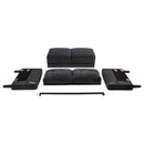  Coaster Furniture Bowen II 509982 Fabric Upholstered Track Arm Loveseat - Steel Grey IMAGE 10