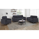  Coaster Furniture Bowen II 509982 Fabric Upholstered Track Arm Loveseat - Steel Grey IMAGE 9