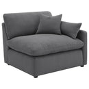  Coaster Furniture Hobson 551455-SETB 4-piece Upholstered Modular Sectional Sofa - Charcoal IMAGE 5