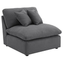  Coaster Furniture Hobson 551455-SETB 4-piece Upholstered Modular Sectional Sofa - Charcoal IMAGE 7