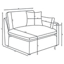  Coaster Furniture Hobson 551455-SETB 4-piece Upholstered Modular Sectional Sofa - Charcoal IMAGE 9