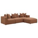  Coaster Furniture Jennifer 551591 Upholstered Armless Chair - Terracotta IMAGE 15