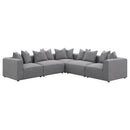  Coaster Furniture Jennifer 551594 Upholstered Armless Chair - Grey IMAGE 11
