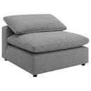  Coaster Furniture Raleigh 551754 Boucle Upholstered Armless Chair - Grey IMAGE 1