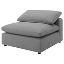  Coaster Furniture Raleigh 551754 Boucle Upholstered Armless Chair - Grey IMAGE 6