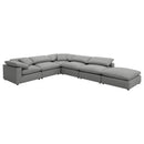  Coaster Furniture Raleigh 551754 Boucle Upholstered Armless Chair - Grey IMAGE 9