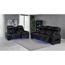  Coaster Furniture Zuma 603252PP Faux Leather Dual Power Reclining LED Loveseat - Black IMAGE 13