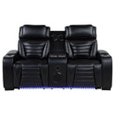  Coaster Furniture Zuma 603252PP Faux Leather Dual Power Reclining LED Loveseat - Black IMAGE 16