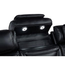  Coaster Furniture Zuma 603252PP Faux Leather Dual Power Reclining LED Loveseat - Black IMAGE 8