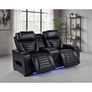  Coaster Furniture Zuma 603252PP Faux Leather Dual Power Reclining LED Loveseat - Black IMAGE 9