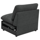  Coaster Furniture Collins 609530ARP Modular Power Armless Recliner - Dark Grey IMAGE 7