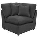  Coaster Furniture Collins 609530CRN Modular Corner Chair - Dark Grey IMAGE 1