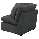  Coaster Furniture Collins 609530CRN Modular Corner Chair - Dark Grey IMAGE 6