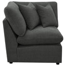  Coaster Furniture Collins 609530CRN Modular Corner Chair - Dark Grey IMAGE 7