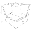  Coaster Furniture Collins 609530CRN Modular Corner Chair - Dark Grey IMAGE 9