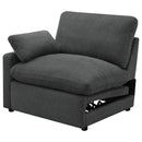  Coaster Furniture Collins 609530LRP Modular LAF Power Recliner - Dark Grey IMAGE 7