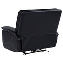  Coaster Furniture Hewitt 609613PP Leather Upholstered Dual Power Recliner Chair - Black IMAGE 8