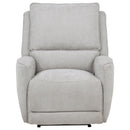  Coaster Furniture Sylmar 610523P Chenille Upholstered Power Recliner - Dove Grey IMAGE 10