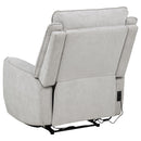  Coaster Furniture Sylmar 610523P Chenille Upholstered Power Recliner - Dove Grey IMAGE 3