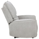  Coaster Furniture Sylmar 610523P Chenille Upholstered Power Recliner - Dove Grey IMAGE 4