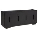  Coaster Furniture Leandro 704633 72-inch 4-door TV Stand Media Console - Burnished Black IMAGE 8
