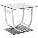  Coaster Furniture Danville 704988-S2 2-piece Glass Top Coffee and End Table Set - Chrome IMAGE 3