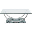  Coaster Furniture Danville 704988-S2 2-piece Glass Top Coffee and End Table Set - Chrome IMAGE 7