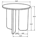 Coaster Furniture Jenna 706167 Round Marble Top Mango Wood End Table - Brown IMAGE 9
