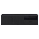  Coaster Furniture Murray 706213 70-inch 2-door TV Stand Media Console - Black IMAGE 1
