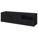  Coaster Furniture Murray 706213 70-inch 2-door TV Stand Media Console - Black IMAGE 4