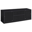  Coaster Furniture Winfield 706222-SET 3-piece Entertainment Center 60-inch TV Stand - Black IMAGE 4