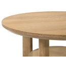  Coaster Furniture Ottowa 706297 Round Wood End Table with Shelf - Light Oak IMAGE 3