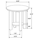  Coaster Furniture Ottowa 706297 Round Wood End Table with Shelf - Light Oak IMAGE 6
