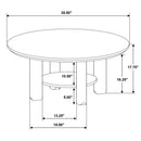  Coaster Furniture Ottowa 706308-S3 3-piece Round Wood Coffee Table Set - Brown IMAGE 10