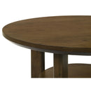  Coaster Furniture Ottowa 706308-S3 3-piece Round Wood Coffee Table Set - Brown IMAGE 3
