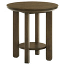  Coaster Furniture Ottowa 706308-S3 3-piece Round Wood Coffee Table Set - Brown IMAGE 9